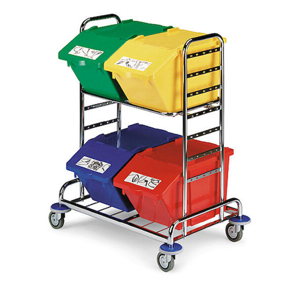 Vežimėlis šiukšliadėžė