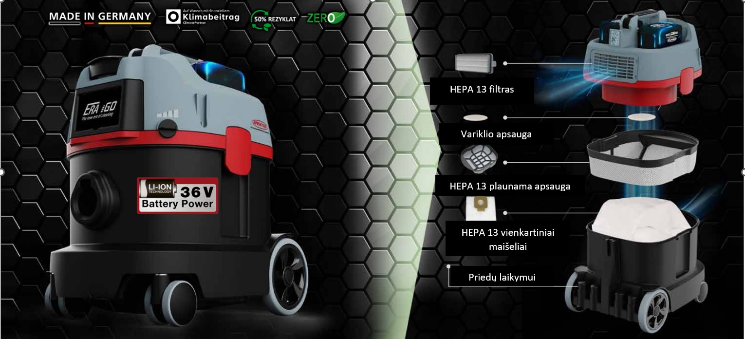 Akumuliatorinis siurblys ERA I GO Akumuliatorinis siurblys ERA I GO - Image 1